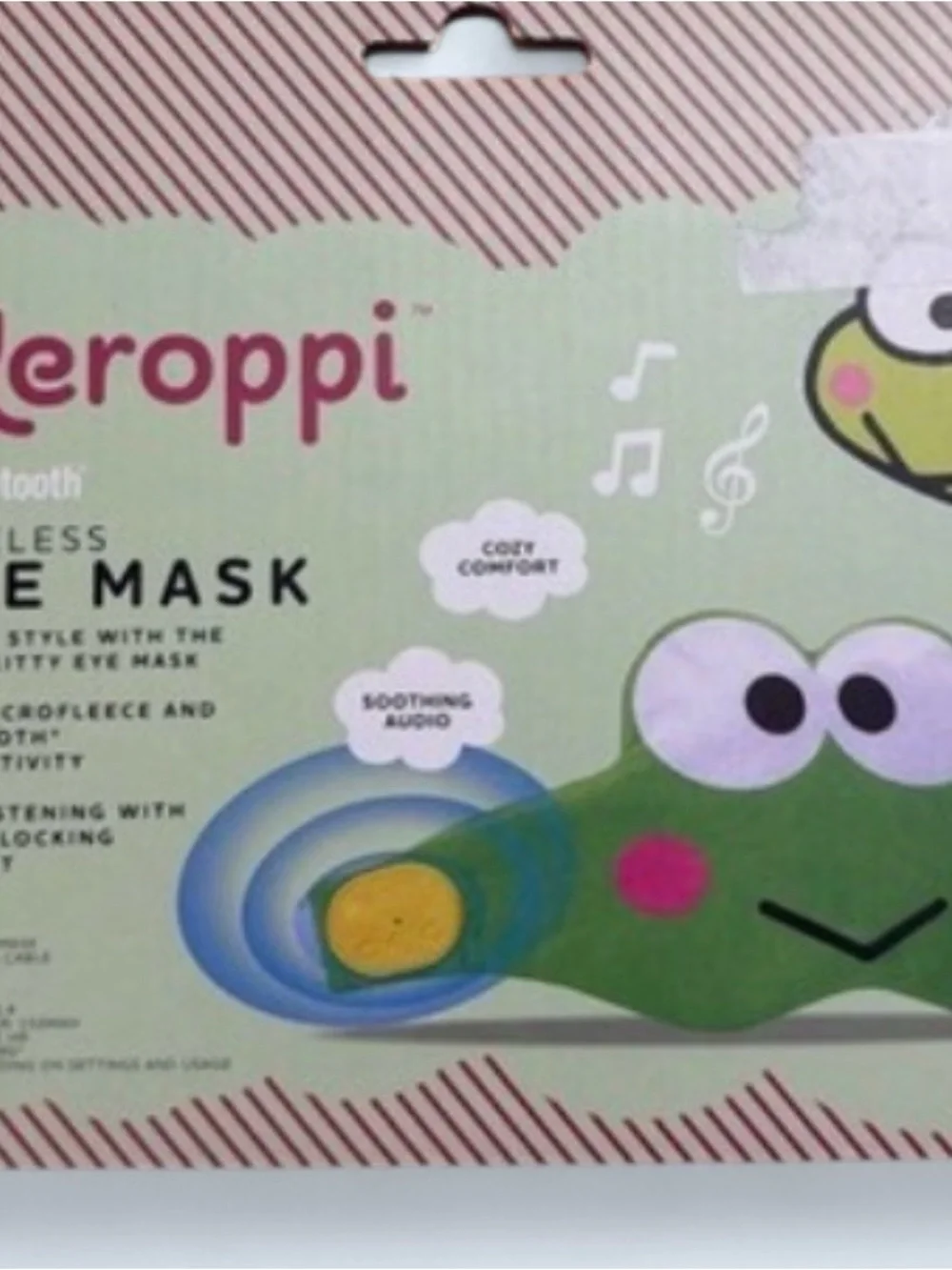 Sanrio Keroppi Green and Pink Relaxation Eye Mask
